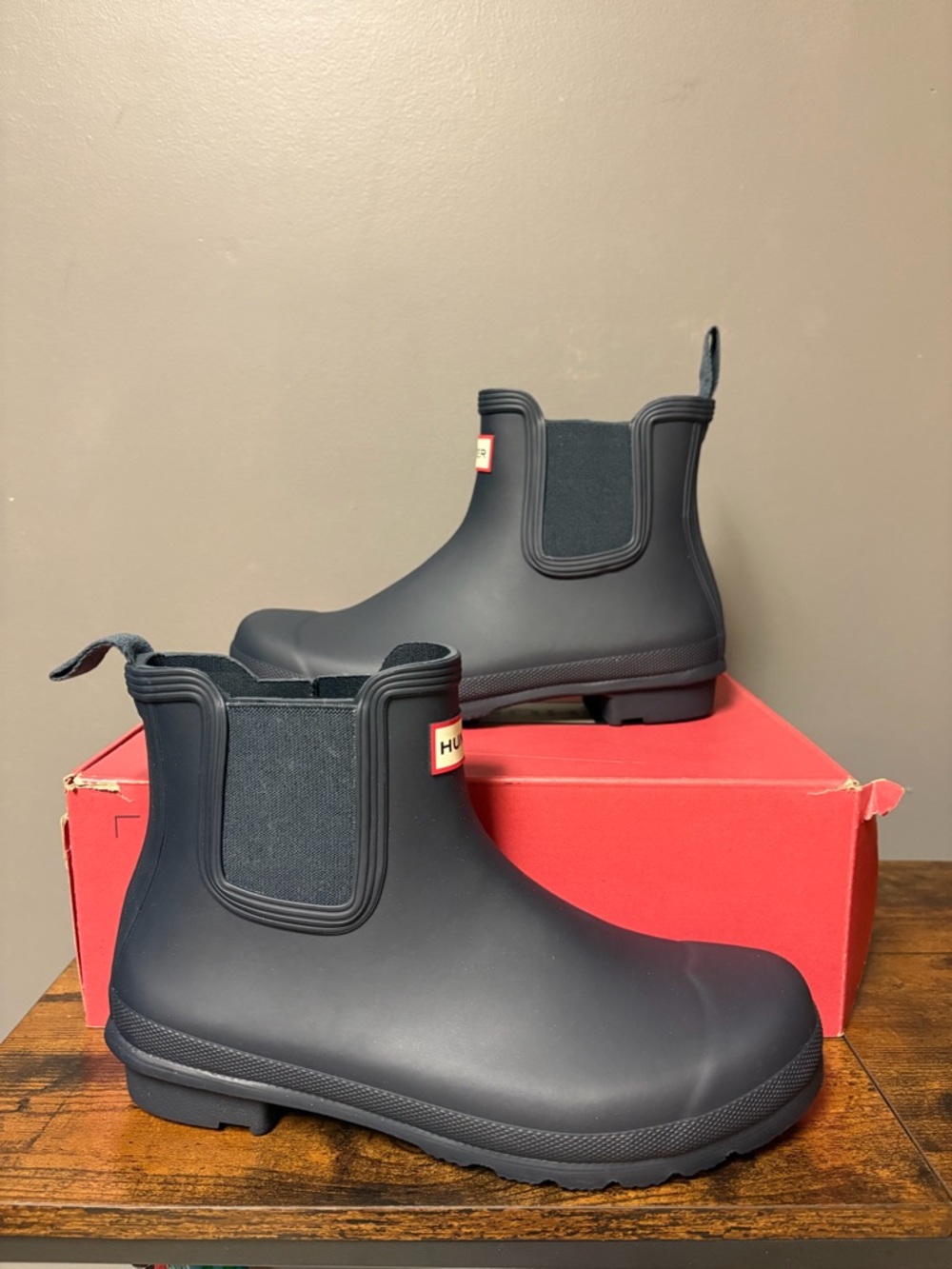 Hunter Short Chelsea Rain Boots - Navy